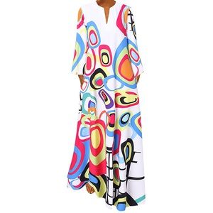 Zanzea polyester maxi runic dress